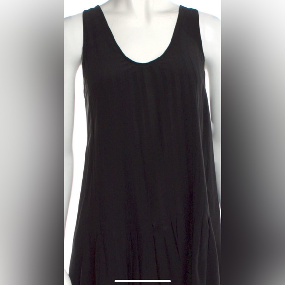 NEW Joie Black Silk Mini Dress with pintuck and pleat detail S - Picture 9 of 9